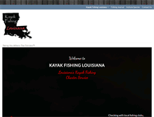 Tablet Screenshot of kayakfishinglouisiana.com